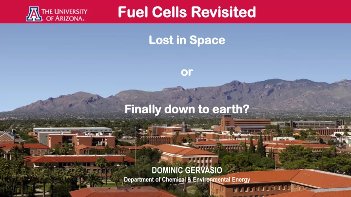 fu fuel l ce cell lls r s revisi visited ted