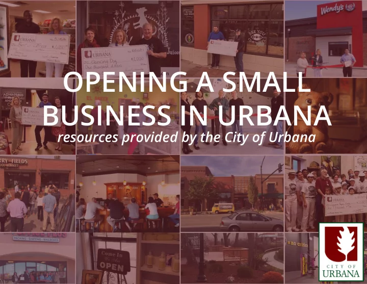 opening a small business in urbana