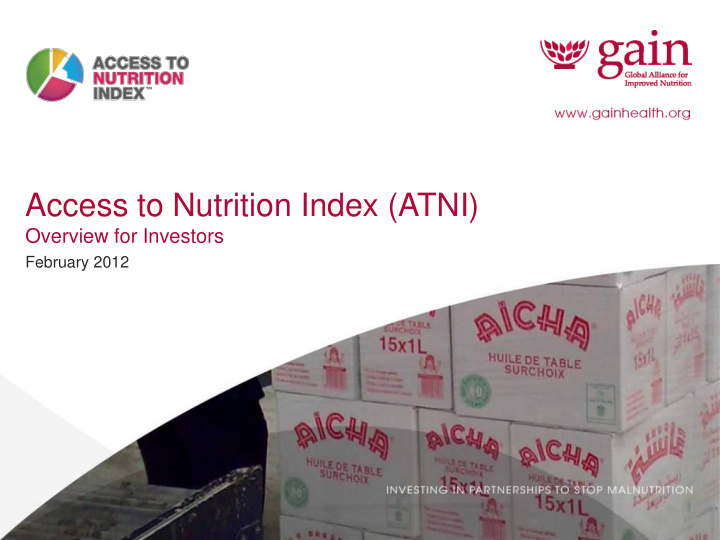 access to nutrition index atni