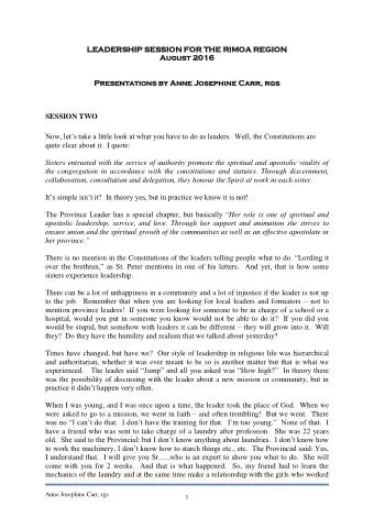 Now, lets take a little look at what you have to do as leaders.  Well, the Constitutions are