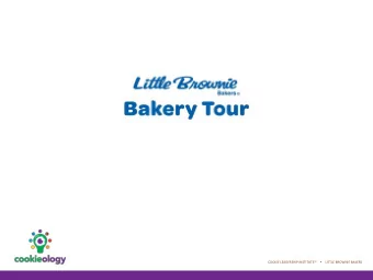 COOKIE LEADERSHIP INSTITUTE  LITTLE BROWNIE BAKERS  What does it take  to create a new  ?