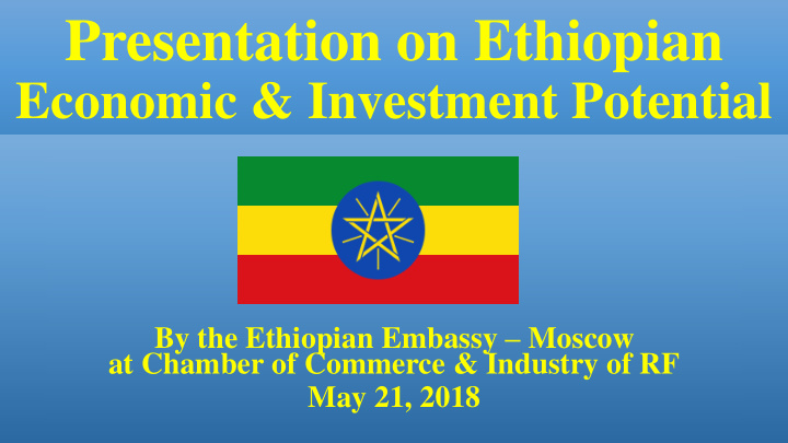 presentation on ethiopian