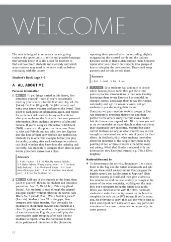 WELCOME  This unit is designed to serve as a review, giving  repeating them yourself after the