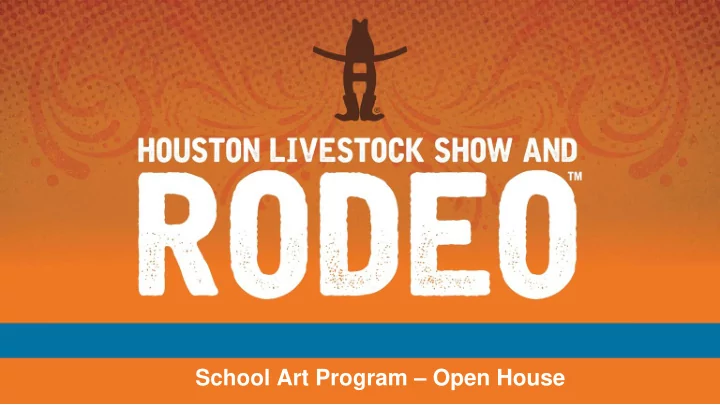 school art program open house agenda
