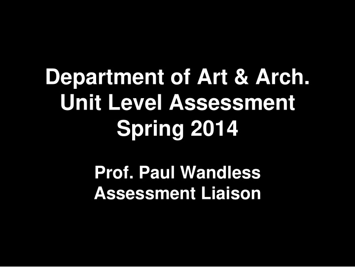 unit level assessment