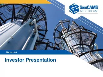 Investor Presentation  Forward-Looking Information  Certain matters contained in this Presentation