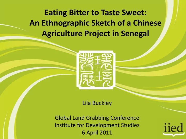 eating bitter to taste sweet