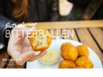 2 R ESEARCHERS  3  RESEARCH BACKGROUND  At BOI we believe in practice what your preach. That is