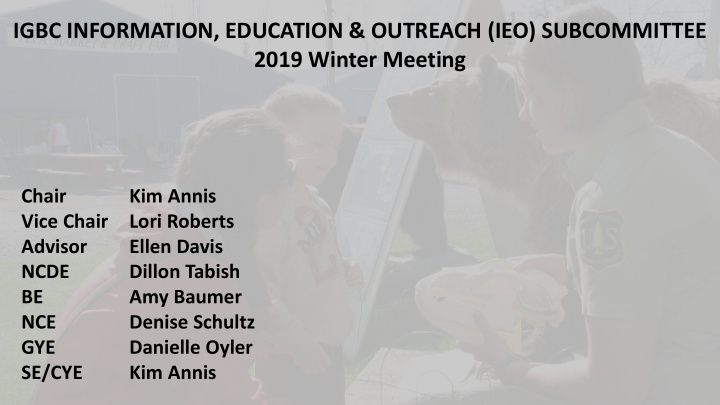 2019 winter meeting