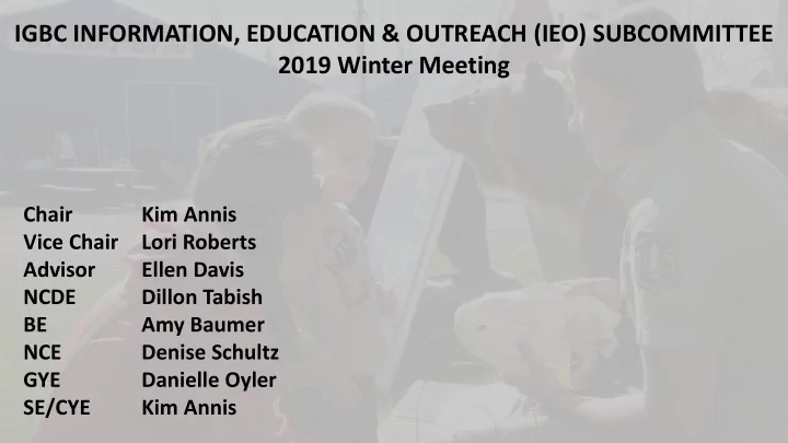 2019 winter meeting
