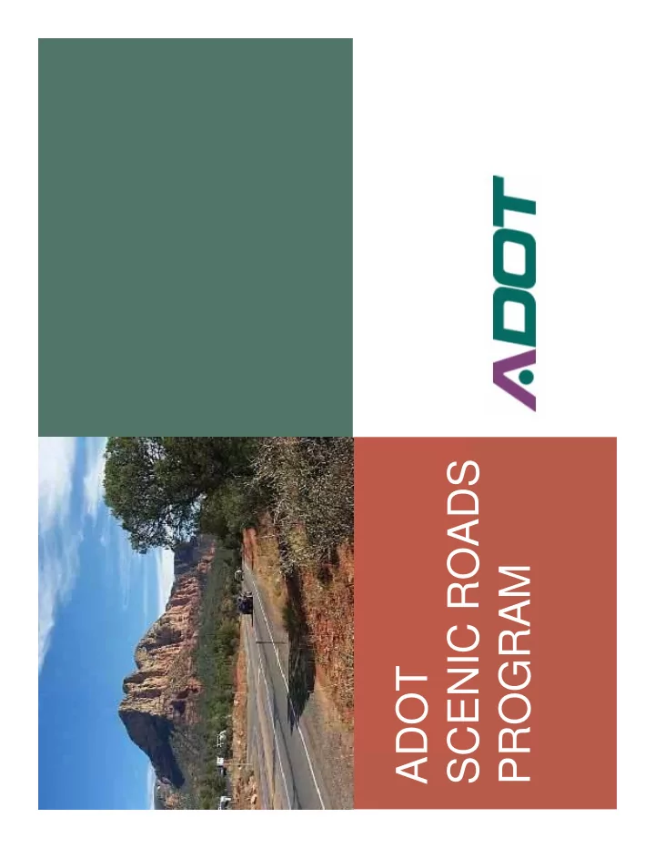 scenic roads program adot parkways historic scenic roads