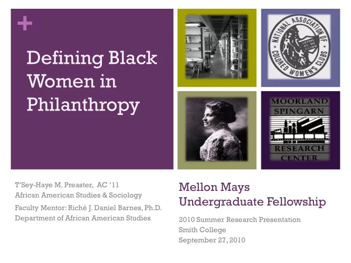 defining black women in philanthropy mellon mays t sey