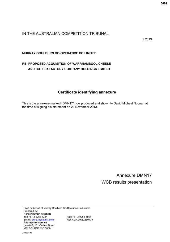 annexure dmn17 wcb results presentation