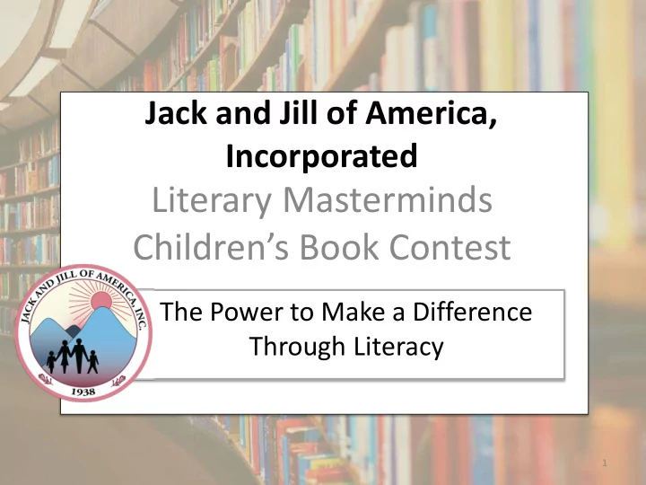 children s book contest the power to make a difference