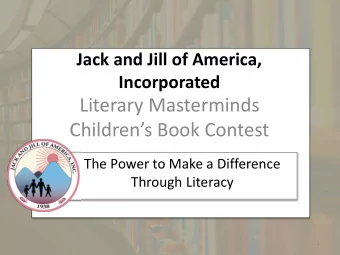 Childrens Book Contest  The Power to Make a Difference  Through Literacy  1  National Literary