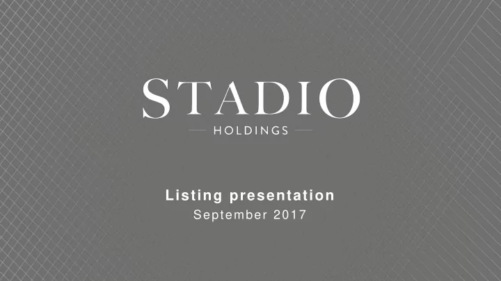 listing presentation
