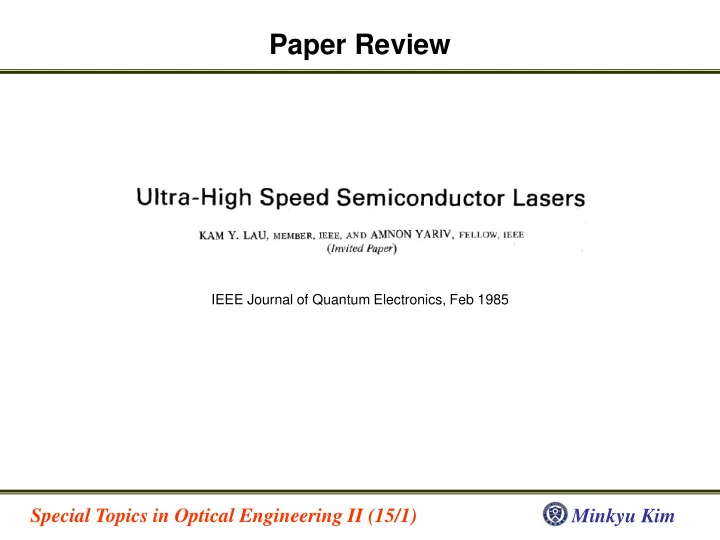 paper review