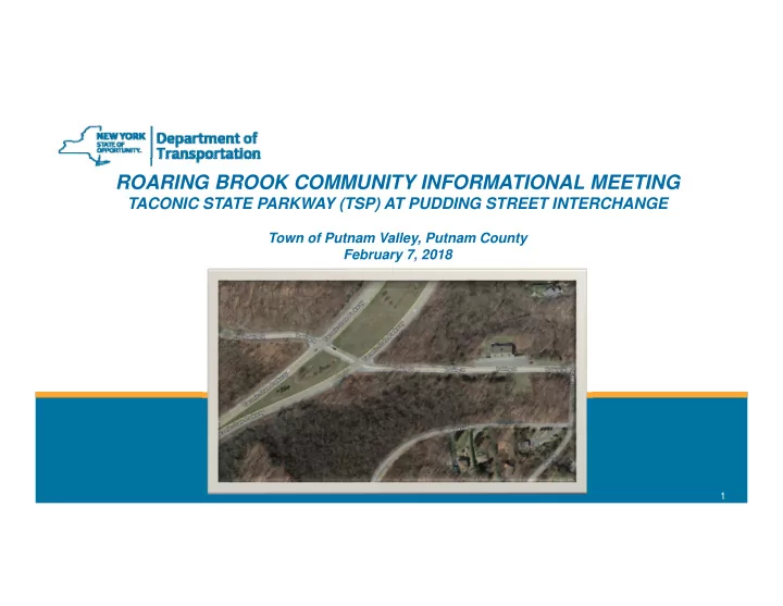 roaring brook community informational meeting