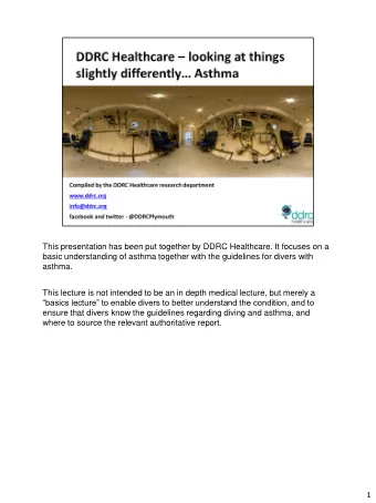 This presentation has been put together by DDRC Healthcare. It focuses on a  basic understanding of