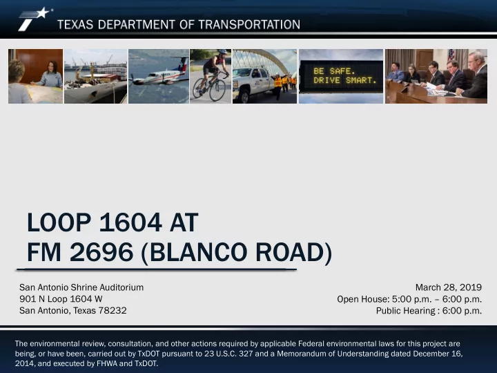 loop 1604 at fm 2696 blanco road