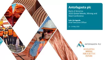 Antofagasta plc  Bank of America  2020 Global Metals, Mining and  Steel Conference  Ivn Arriagada