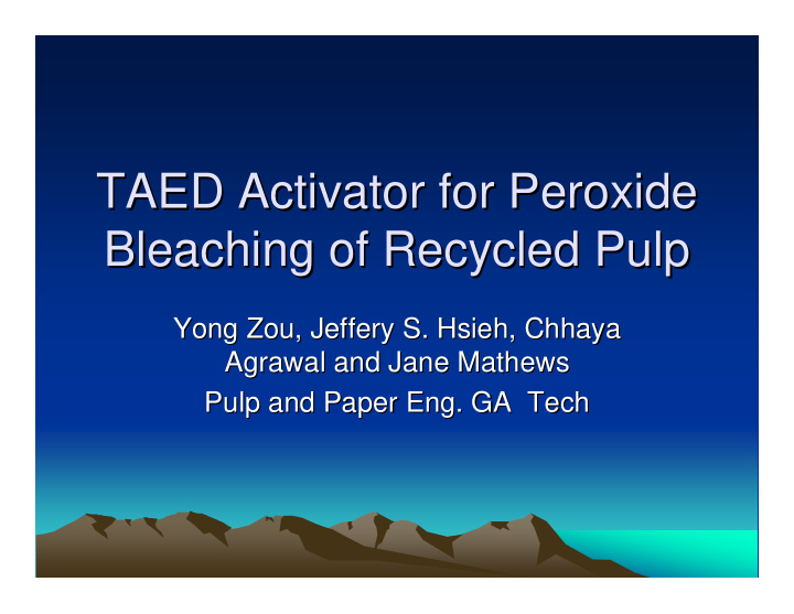 taed activator for peroxide taed activator for peroxide