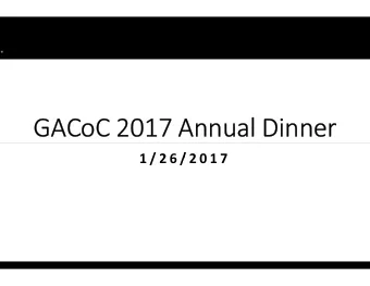 GACoC 2017 Annual Dinner  GACoC 2017 Annual Dinner  2017 Annual Dinner  2017 Annual Dinner  1 / 2 6