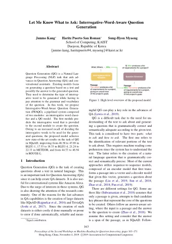 Let Me Know What to Ask: Interrogative-Word-Aware Question  Generation Junmo Kang  Haritz Puerto