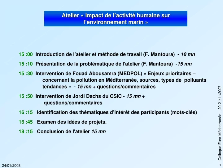 atelier impact de l activit humaine sur impact de l
