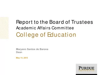 College of E  ducation  May 14, 2015  STUDE  NT SUCCE  SS  Undergraduate Graduation Rates  65.3%