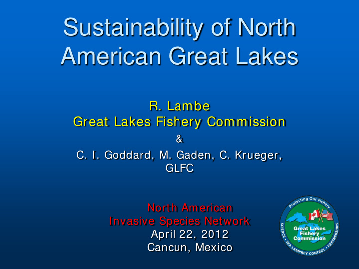 sustainability of north american great lakes