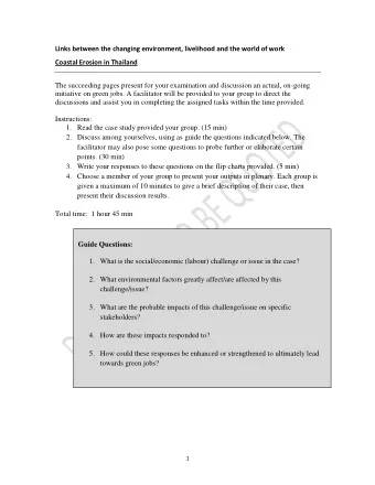 5. How could these responses be enhanced or strengthened to ultimately lead  towards green jobs?  1