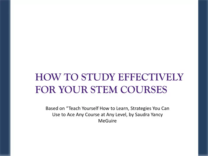 for your stem courses