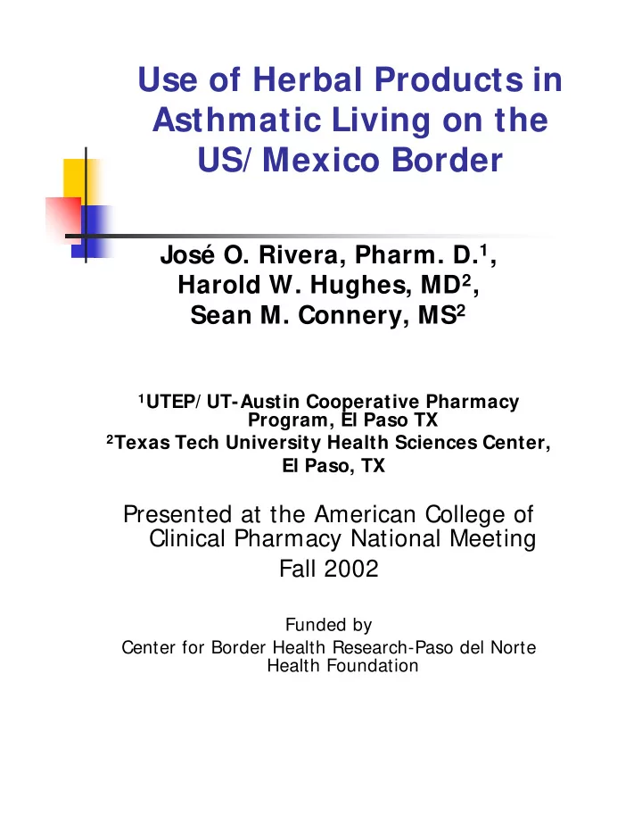 use of herbal products in asthmatic living on the us