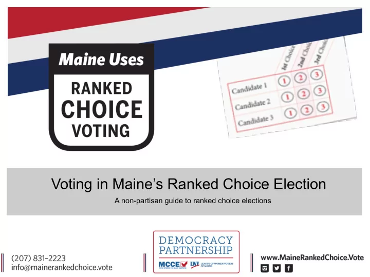 voting in maine s ranked choice election