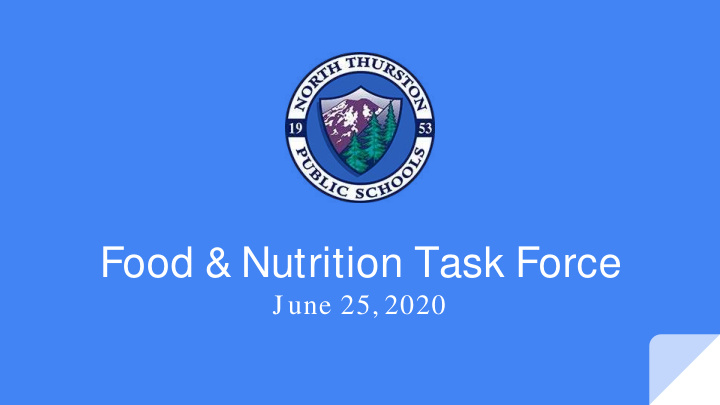 food nutrition task force