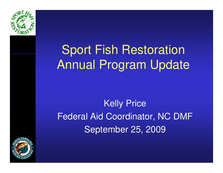 sport fish restoration sport fish restoration annual