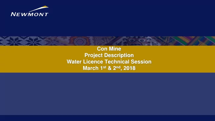 water licence technical session