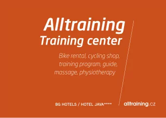 Alltraining  Training center  Bike rental, cycling shop,  training program, guide,  massage,