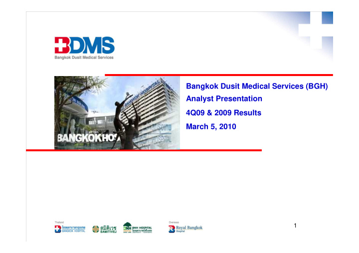 bangkok dusit medical services bgh analyst presentation