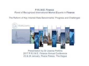 P.R.I.M.E.  .I.M.E. Finance  nce  Panel of Recognized International Market Experts in Finance  nce