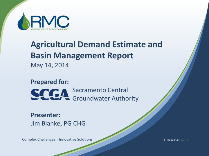 agricultural demand estimate and