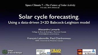 Babcock-Leighton dynamo models  Phenomenological approach:  as simple as possible, but not