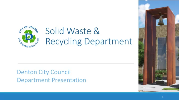 recycling department