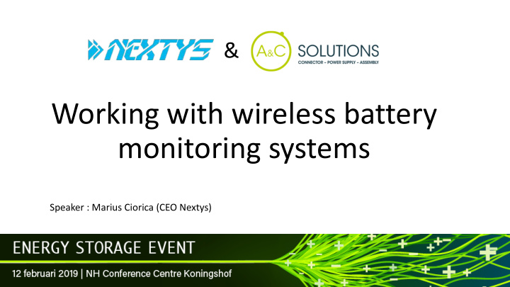 working with wireless battery monitoring systems