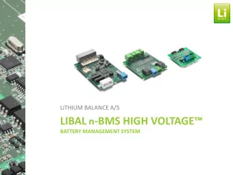 LIBAL - BMS HIGH VOLTAGE  n  BATTERY MANAGEMENT SYSTEM  System overview  BMS Creator  11  10