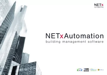 NETxAutomation  building management sof t ware  AUTOMATION  NETxAutomation Software GmbH  Austrian