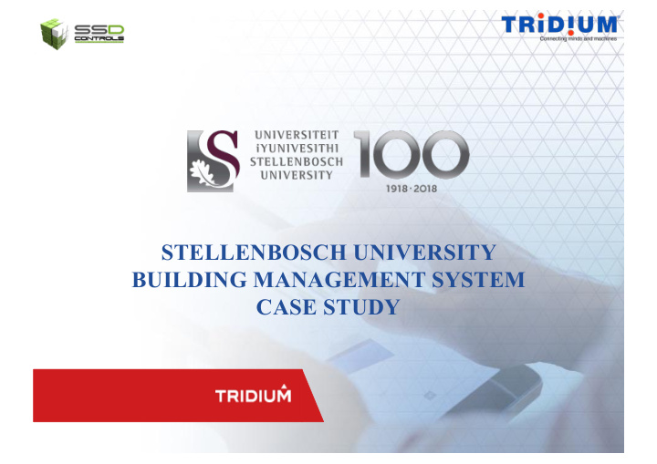 stellenbosch university building management system case
