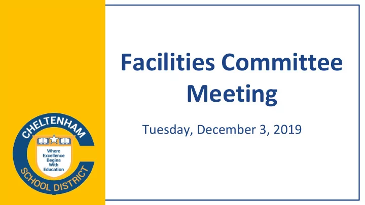facilities committee meeting