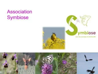 Association  Symbiose   What  is  Symbiose  ?    An  association  of